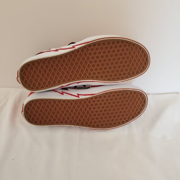 Vans SK8-Hi Lightning Bolt High tops Red Black Seude M11 LN Skate Hi
